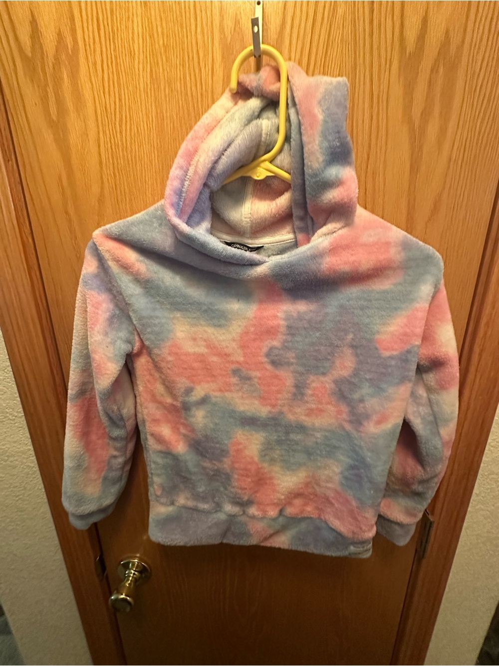 Calvin Klein Girls Youth Medium M 10/12 Pink Blue Hoodie Pullover Good Shape